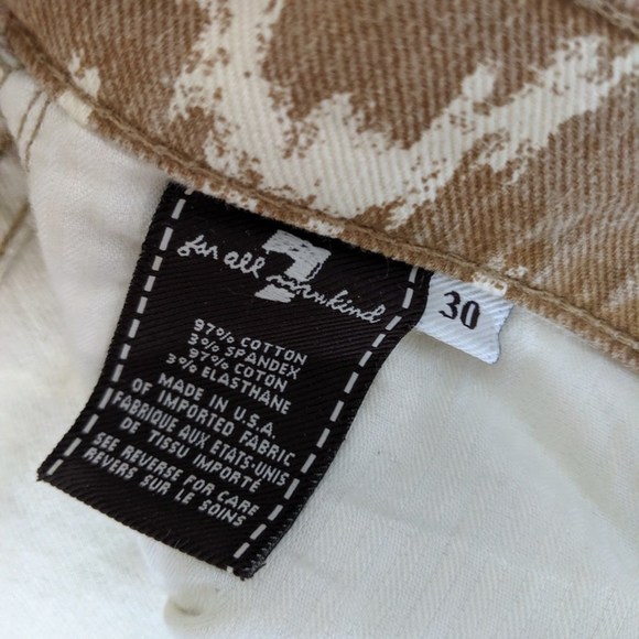 7FAM Ikat Cropped Skinny Jean Toffee Giraffe 30 - Picture 6 of 8